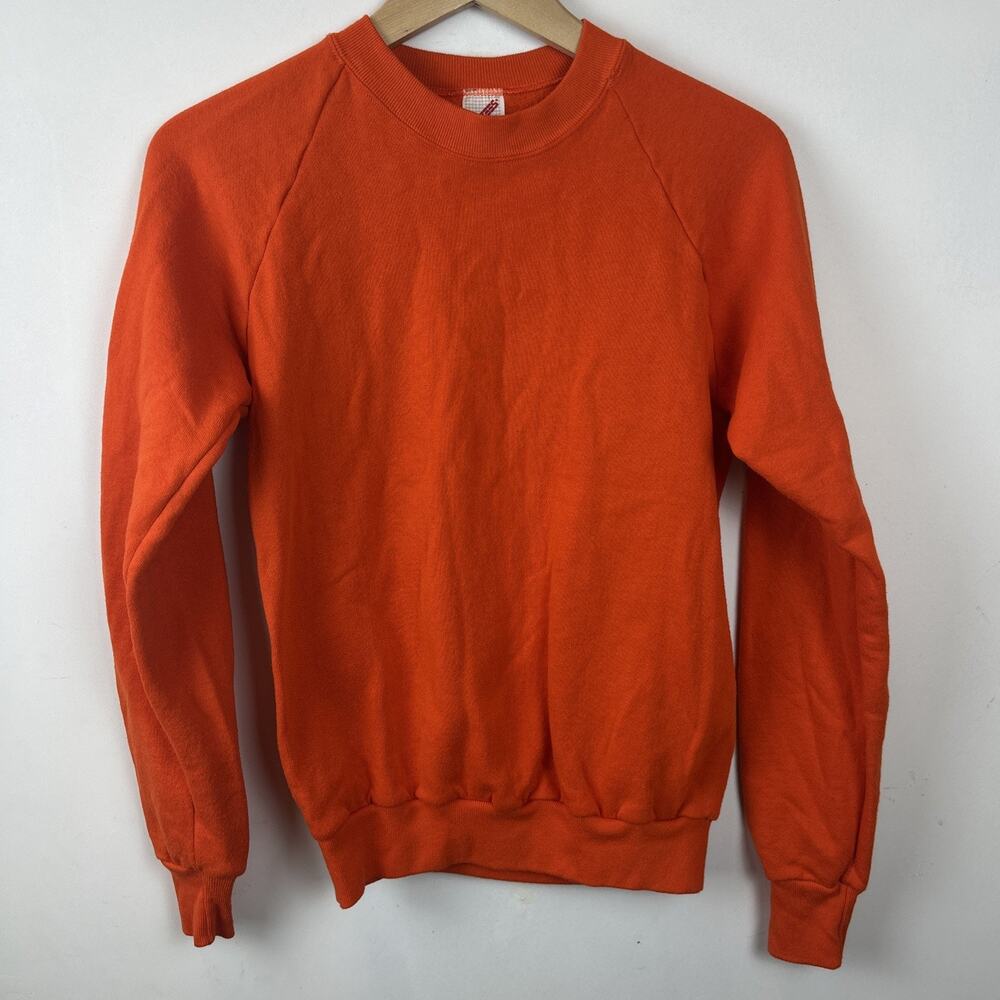 Vintage 90’s Jerzees Blank Orange Sweatshirt Sz M (38-40) Made In USA